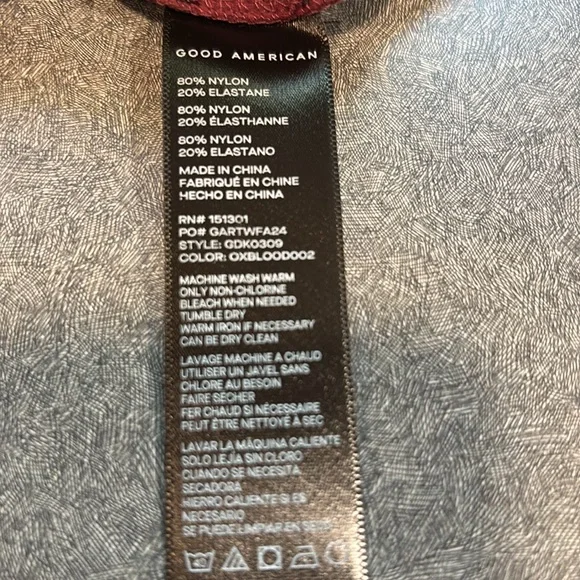 Good American, 4X nylon spandex maxi dress in Burgundy. Sleeveless back slip. - Picture 7 of 7